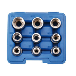 SW-Stahl 04435L Socket set 9 Male Torx, E-Profile Chrome Vanadium Steel 1/2 Rectangle