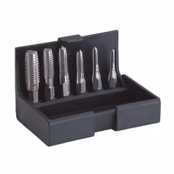 Thread Tap Set; SW-Stahl; M10 x 1,5, M3 x 0,5, M4 x 0,7, M5 x 0,8, M6 x 1,0, M8 x 1,25, M3, M4, M5, M6, M8, M10 80 6