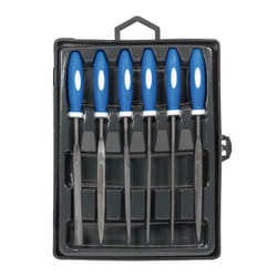SW-Stahl 93706SB File Set 150, 150 220 6 Flat Blunt File, Triangular File, Square File, Half-round File, Round file