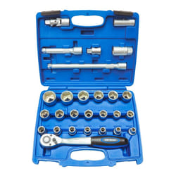 SW-Stahl 07624L Socket set 27 Chrome Vanadium Steel 1/2 with ratchet function