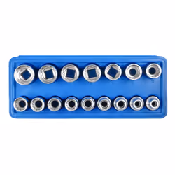 Socket set; SW-Stahl; 16 Double Hexagon Double Hexagon Chrome Vanadium Steel 1/2 Rectangle