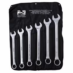 Spanner Set, ring / open ended; SW-Stahl; 6