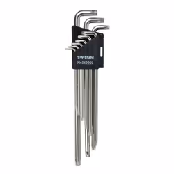 Angled Screwdriver Set; SW-Stahl; T10, T15, T20, T25, T27, T30, T40, T45, T50 Chrome Vanadium Steel 9