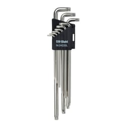 SW-Stahl 04220SB Angled Screwdriver Set T10, T15, T20, T25, T27, T30, T40, T45, T50 Chrome Vanadium Steel 9