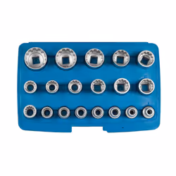Socket set; SW-Stahl; 19 Spline Chrome Vanadium Steel 1/2 Rectangle