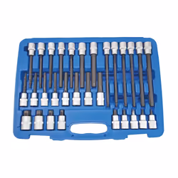 Socket set; SW-Stahl; 30 Hexagon Socket Chrome Vanadium Steel 1/2 Rectangle