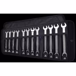 Ratchet Ring Open-ended Spanner Set; SW-Stahl; 72 12 8, 9, 10, 11, 12, 13, 14, 15, 16, 17, 18, 19