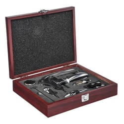HI Wine Accessory Set 10 Piece with Case Wine Tool Corkscrew Stopper Opener