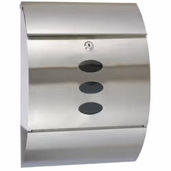 HI Letter Box Stainless Steel 30x12x40cm Outdoor Lockable Postbox Mailbox
