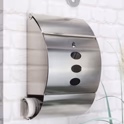 HI Letter Box Stainless Steel 30x12x40cm Outdoor Lockable Postbox Mailbox
