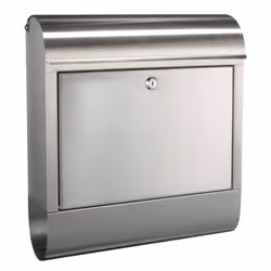 HI Letter Box Stainless Steel 38x12x42.5cm Outdoor Lockable Postbox Mailbox