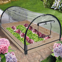 HI Greenhouse With Wooden Frame 120cm PVC Garden Plant House Outdoor Growhouse