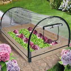 HI Greenhouse With Wooden Frame 120cm PVC Garden Plant House Outdoor Growhouse