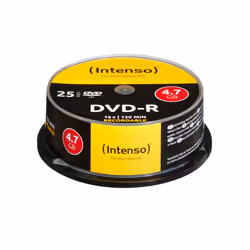 Intenso DVD-R 4.7GB, 16x, DVD-R, 120 mm, Cakebox, 25 pc(s), 4.7 GB
