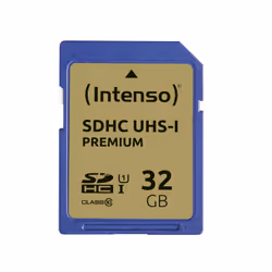 Intenso 32GB SDHC, 32 GB, SDHC, Class 10, UHS-I, 90 MB/s, Class 1 (U1)