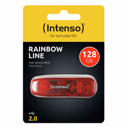 Intenso Rainbow Line USB flash drive 128 GB USB Type-A 2.0 Red, Transparent - Additional view 4