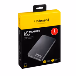 Intenso Festplatte 2TB USB 3.0 6.35cm 2.5'' schwarz - Festplatte - 2,5\" external hard drive 5400 RPM 2.5" Micro-USB B Black