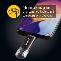 Intenso 3539490 USB flash drive 64 GB USB Type-A / USB Type-C 3.2 Gen 1 (3.1 Gen 1) Anthracite - Additional view 6