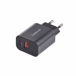 Intenso Power Adapter W30AC, 30W, USB-A and USB-C port, black, Indoor, 120 - 140 V, 50/60 Hz, 30 W, 20 V, Black