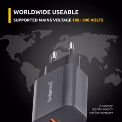Intenso Power Adapter W30AC, 30W, USB-A and USB-C port, black - Additional view 5