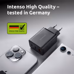 Intenso Power Adapter W65ACC, USB power adapter with 1 USB-A and 2 USB-C ports, black - Additional view 7