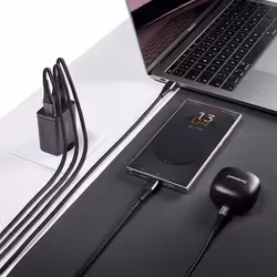 Intenso Power Adapter W65ACC, USB power adapter with 1 USB-A and 2 USB-C ports, black - Additional view 8