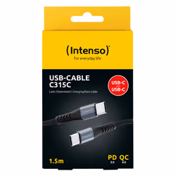 Intenso C315C USB-C charging/data cable, 1.5m, fast charging up to 60 watts, black - Additional view 4