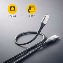 Intenso A315C USB-C charging/data cable, 1.5m, fast charging up to 60 watts, black