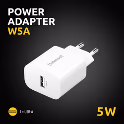 Intenso Power Adapter W5A Double Pack, 5W, White