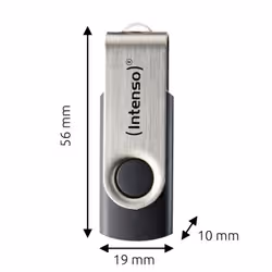 Intenso USB flash drive Office Line, 128 GB, USB-A, 3.2 Gen 1x1, black-silver - Additional view 4
