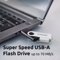 Intenso USB flash drive Office Line, 128 GB, USB-A, 3.2 Gen 1x1, black-silver - Additional view 5
