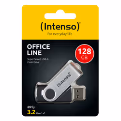Intenso USB flash drive Office Line, 128 GB, USB-A, 3.2 Gen 1x1, black-silver - Additional view 8