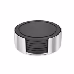 Zack Vetro Coaster Set - Brushed Stainless Steel