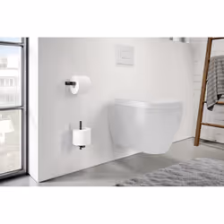 Zack Carvo Powder-Coated Black Stainless Steel Spare Toilet Roll Holder