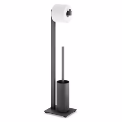 Zack Linea Black Stainless Steel Toilet Butler