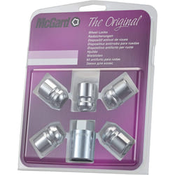 25002SU Wheel Lock Nuts SU, 5 lock set 1/2-20, radius seat, total length 29,9 mm, Hex size 19mm, Key diameter 27,7 mm