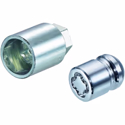 25002SU Wheel Lock Nuts SU, 5 lock set 1/2-20, radius seat, total length 29,9 mm, Hex size 19mm, Key diameter 27,7 mm