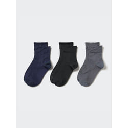 Uniqlo Japan Socks 3 Pair Crew Float - 69 NAVY/2426
