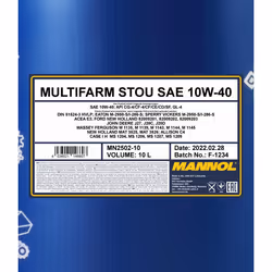 Mannol Multifarm STOU 10W-40 10l Engine oil MN2502-10 MERCEDES-BENZ: E-Class Saloon, CLK Coupe, C-Class Saloon, SMART: Fortwo I Coupe