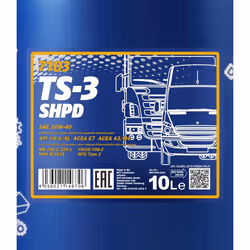 Mannol TS-3 SHPD 10W-40 10l Engine oil MN7103-10 MERCEDES-BENZ: C-Class Saloon, E-Class Saloon, A-Class, MITSUBISHI: COLT 6, SMART: Forfour I