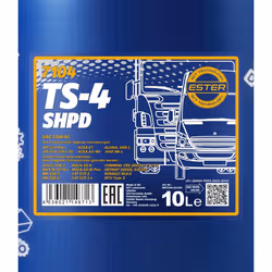 Mannol TS-4 SHPD 15W-40 10l Engine oil MN7104-10 MERCEDES-BENZ: C-Class Saloon, E-Class Saloon, A-Class, MITSUBISHI: COLT 6, SMART: Forfour I