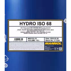 MANNOL MN2103-10 Central Hydraulic Oil