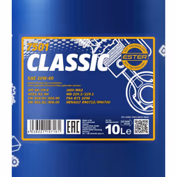 Mannol Conticlassic 10W-40 10l Engine oil MN7501-10 KIA: SORENTO 1, Sportage II, TOYOTA: Land Cruiser Prado 120, Avensis II Hatchback