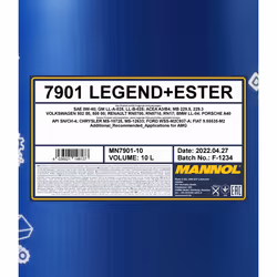 Mannol Legend+Ester 0W-40 10l Engine oil MN7901-10 MERCEDES-BENZ: R-Class, A-Class, BMW: 3 Saloon, VOLKSWAGEN: Polo V Hatchback