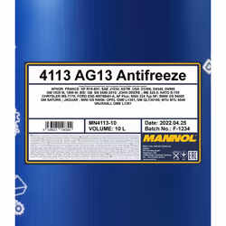MANNOL AG13 Hightec MN4113-10 Antifreeze G11 green 10 Concentrate Contains silicate, Free of nitrite, Phosphate free, Amine free
