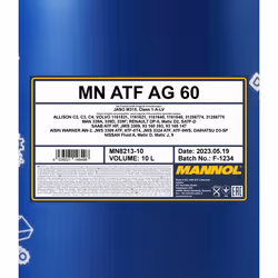 MANNOL ATF AG60 MN8213-10 Automatic Transmission Fluid ATF 8HP 10 green