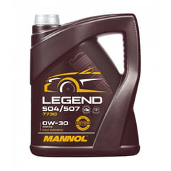 Mannol Legend 504/507 0W-30 5l Engine oil MN7730-5 VOLKSWAGEN: Polo V Hatchback, Transporter 6, MERCEDES-BENZ: CLS Coupe, BMW: 2 Coupe