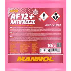 MANNOL AF12+ Longlife MN4012-10 Antifreeze G12, JASO M325 red 10 Ready mixed Free of silicate, Free of nitrite, Phosphate free, Amine free