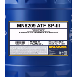 MANNOL ATF SP-III MN8209-20 Automatic Transmission Fluid ATF III 20