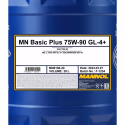 MANNOL Basic Plus GL-4+ MN8108-20 Transmission Oil 75W-90 20